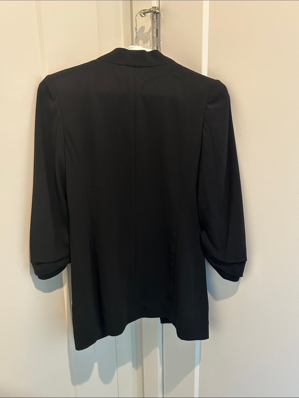 Aritzia Black Draped Open-Front Blazer 00 - Picture 2 of 5